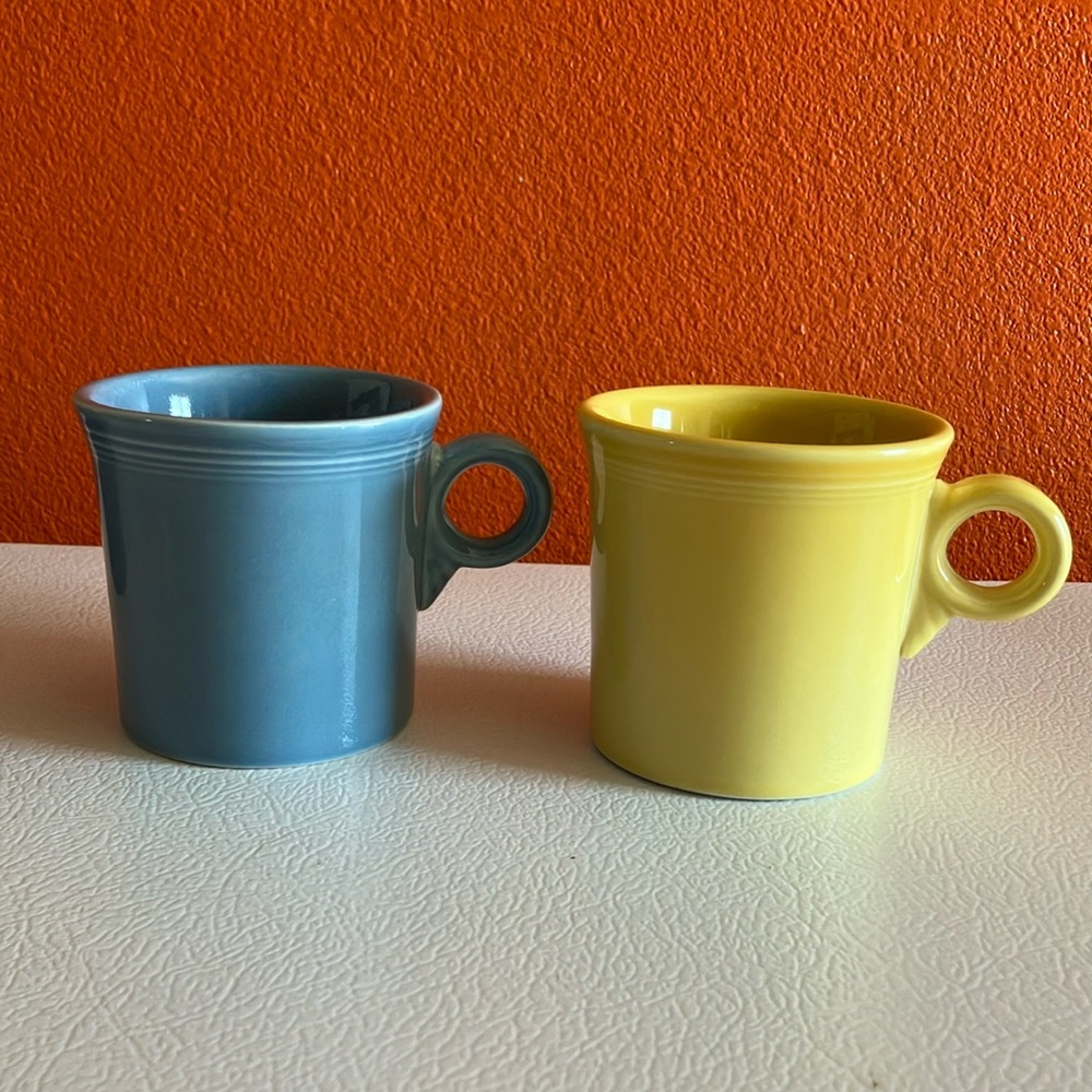 Fiestaware Mugs - Periwinkle and‎ Daffodil